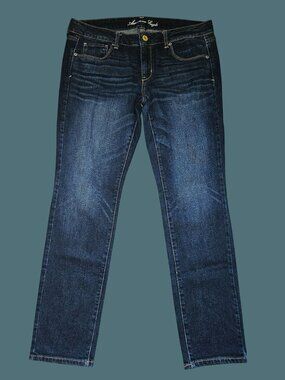 American Eagle Stretch Skinny Mid Rise Jeans Women Size 12 Regular